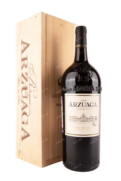 Вино Arzuaga Crianza in wooden box 2019 1.5 л