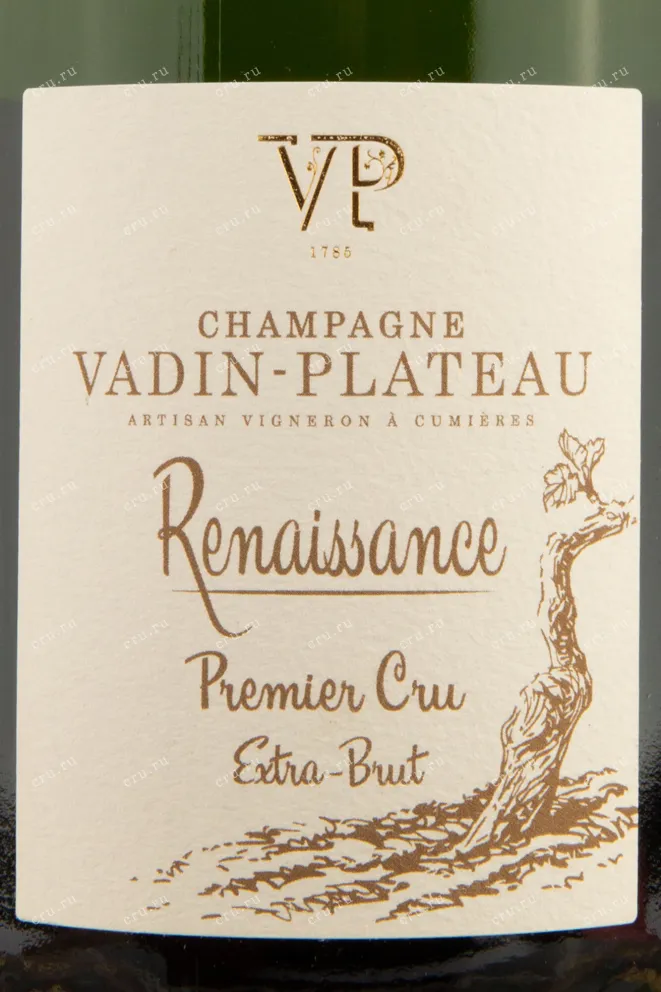 Этикетка Vadin-Plateau Renaissance Premier Cru 2020 0.75 л