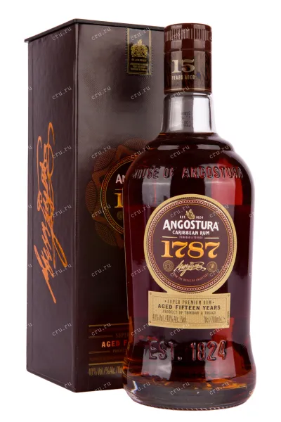 Ром Angostura 1787 Aged 15 years with gift box  0.7 л