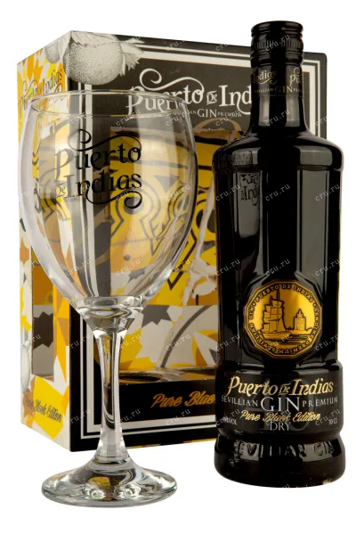 Джин Puerto de Indias Sevillian Premium Black Edition Dry  0.7 л