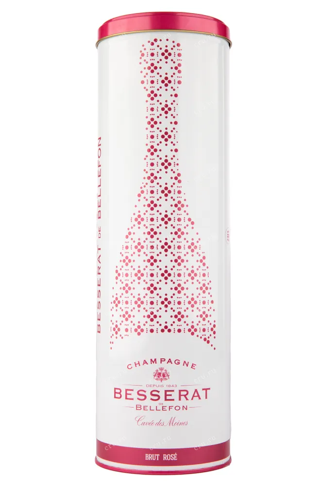 Подарочная коробка игристого вина Besserat de Bellefon Cuvee des Moines Rose 0.75 л