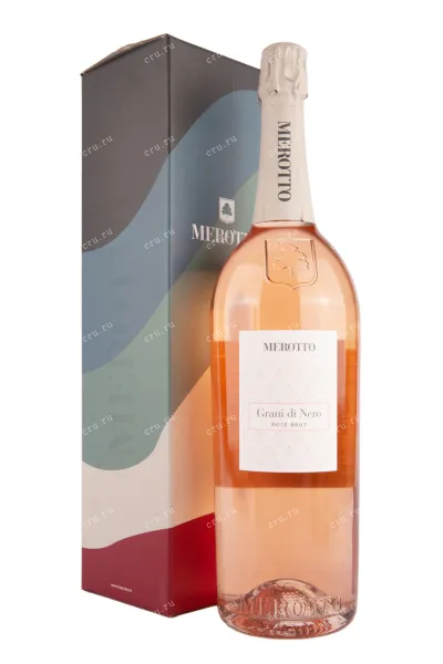 Игристое вино Merotto Grani di Nero Rose Brut  1.5 л