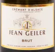 Этикетка игристого вина Jean Geiler Cremant d'Alsace Brut Blanc de Blancs 0.75 л