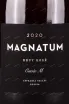 Этикетка Magnatum Brut Rose Cuvee M 2020 1.5 л