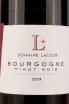 Этикетка Domen Lacour Bourgogne Pinot Noir 0.75 л