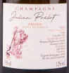 Этикетка Julien Prelat Presle Blanc de Blanc AOC 2020 0.75 л