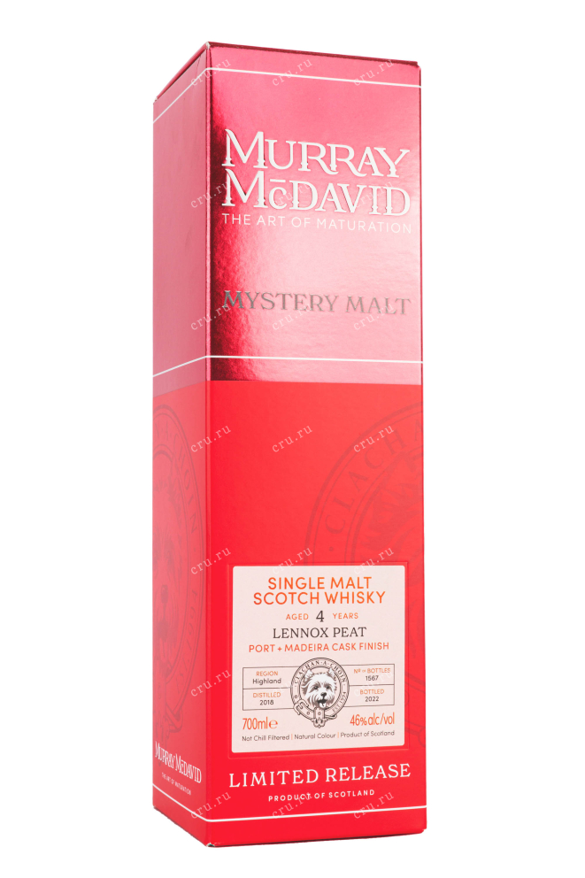 Подарочная коробка Murray McDavid Mystery Malt Lennox Peat 4 Years Old gift box 0.7 л
