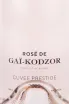 Этикетка Rose de Gai-Kodzor Cuvee Prestige 2022 0.75 л