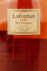 Этикетка Lafontan Millesime in gift box 1999 0.7 л