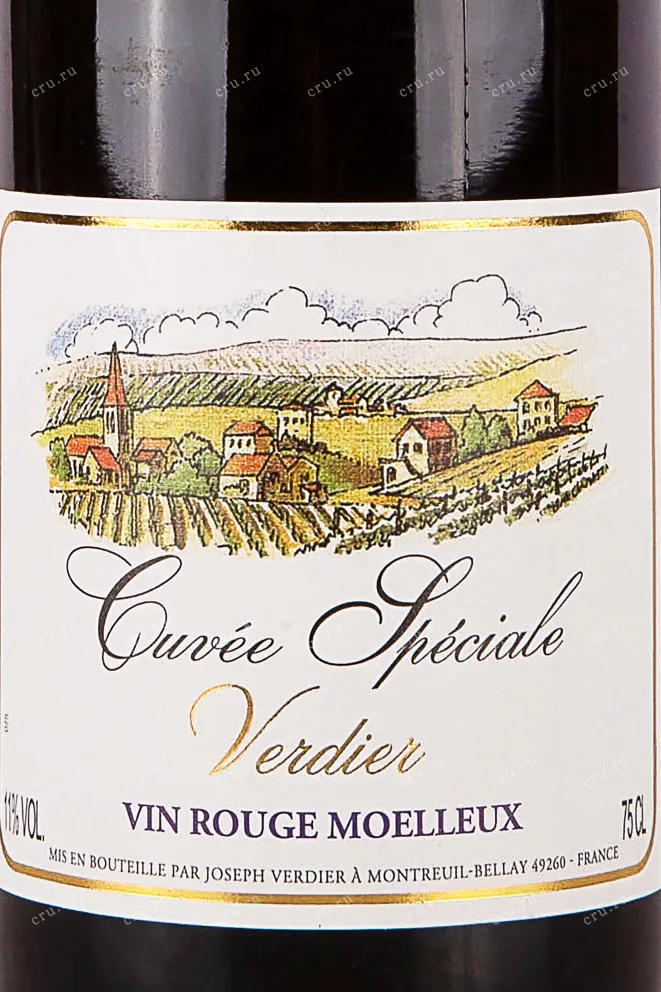 Этикетка Cuvee Speciale Verdier Rouge Moelleux 2021 0.75 л