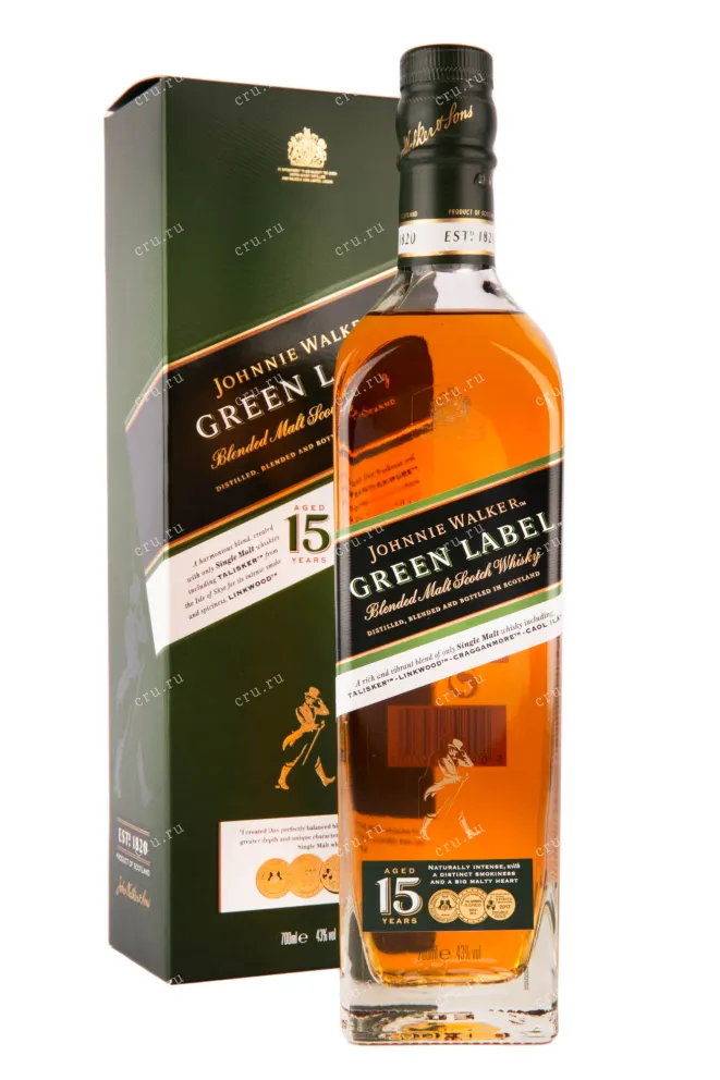 Виски Johnnie Walker Green Lable with gift box  0.7 л