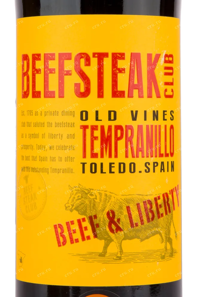 Вино Beefsteak Club Beef & Liberty Tempranillo 2020 0.75 л