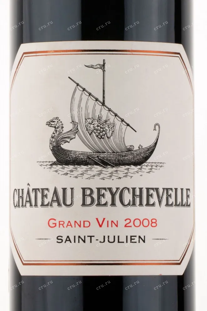 Этикетка вина Chateau Beychevelle Saint-Julien 2008 0.75 л