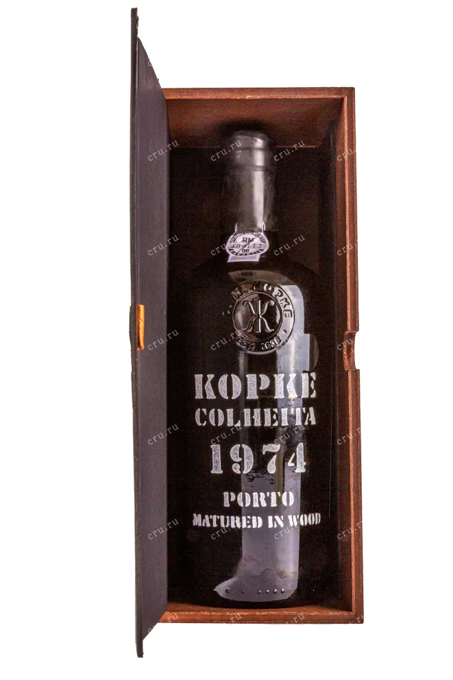 В деревянной коробке Kopke Colheita 1974 0.75 л