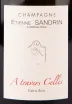 Этикетка игристого вина Etienne Sandrin A Travers Celles 0.75 л