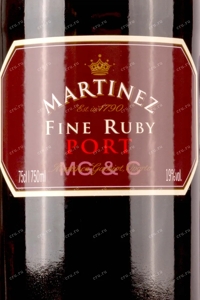 Этикетка Martinez Ruby 2019 0.75 л