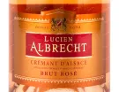 Этикетка игристого вина Cremant d`Alsace Lucien Albrecht Rose with gift box 1.5 л