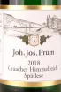 Этикетка Joh. Jos. Prum Graacher Himmelreich Spatlese 2018 0.75 л