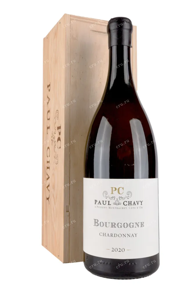 Вино Paul Chavy Bourgogne Chardonnay wooden box 2020 1.5 л