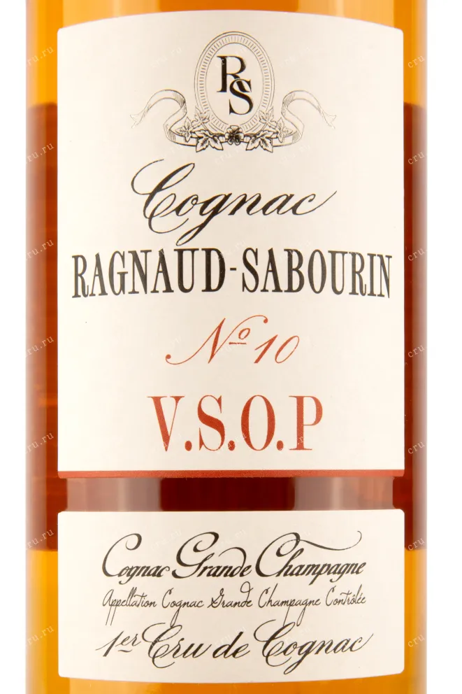 Этикетка коньяка Ragnaud Sabourin Alliance №10 VSOP 0,7