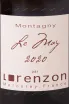 Этикетка Domaine Bruno Lorenzon Montagny Le May 2020 0.75 л