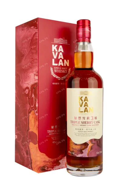 Виски Kavalan Triple Sherry Cask in gift box  0.7 л