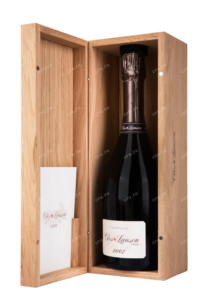 Подарочная коробка игристого вина Clos Lanson Blanc de Blancs with wooden box 2007 0.75 л