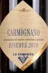 Этикетка Le Farnete Carmignano Reserva 2019 0.75 л