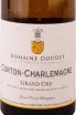 Этикетка Domaine Doudet Corton-Charlemagne Grand Cru 2020 0.75 л