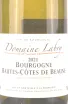 Этикетка Bernard Labry Bourgogne Hautes-Cotes de Beaune Blanc 2021 0.75 л