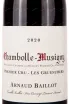 Этикетка Arnaud Baillot Chambolle-Musigny Les Gruenchers Premier Cru 2020 0.75 л