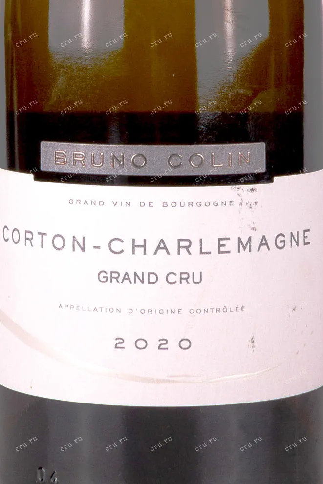 Этикетка Bruno Colin Corton Charlemagne Grand Cru 2020 0.75 л