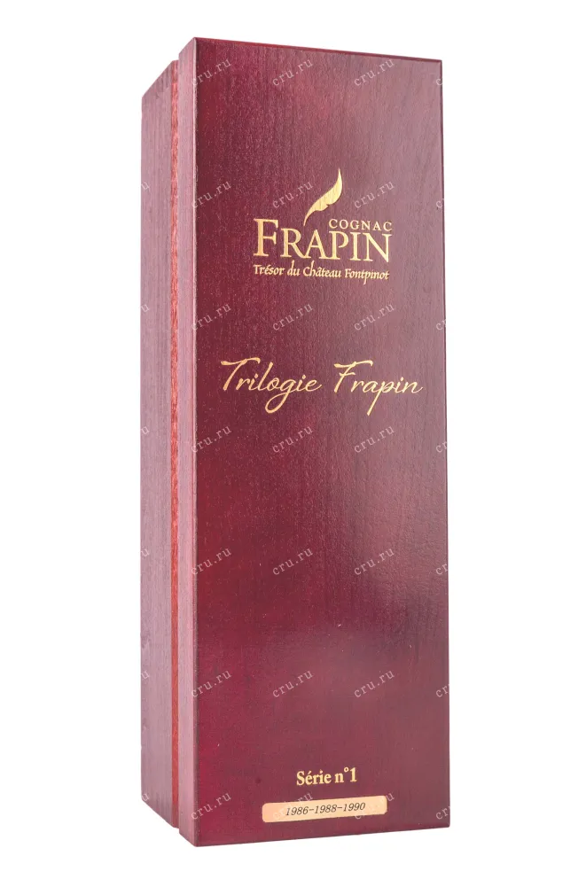 Деревянная коробка Frapin Trilogie Grand Champagne 1986-88-90 in wooden box 0.7 л