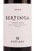 Этикетка Bertinga 2016 0.75 л