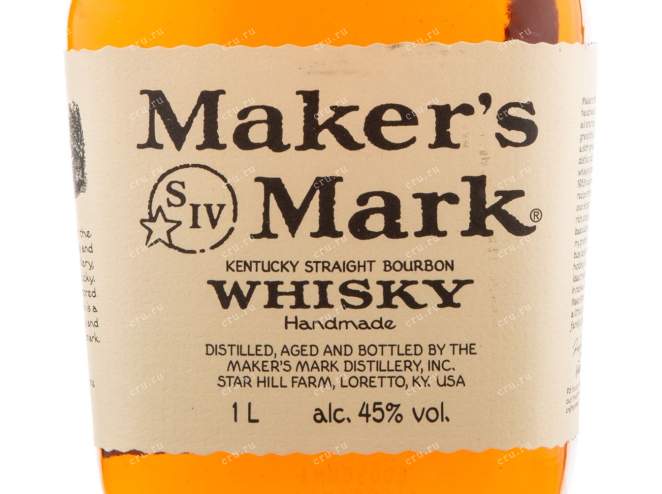 Этикетка виски Makers Mark 1