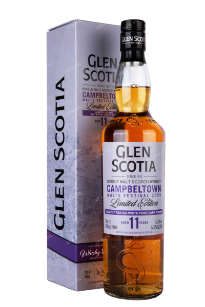 Виски Glen Scotia Peated White Port Cask Finish 11 years in gift box  0.7 л