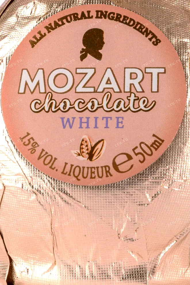 Этикетка Mozart White Chocolate 0.05 л