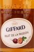 Этикетка Giffard Fruit de la Passion 0.7 л