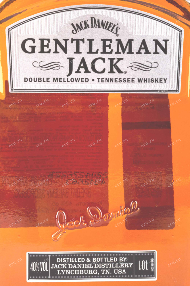 Контрэтикетка Jack Daniels Gentleman Jack 1 л