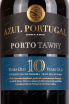 Этикетка Azul Portugal Tawny 10 years 2010 0.75 л