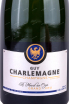 Этикетка Champagne Guy Charlemagne Reserve Blanc de Blancs Le Mesnil-sur-Oger 2018 1.5 л