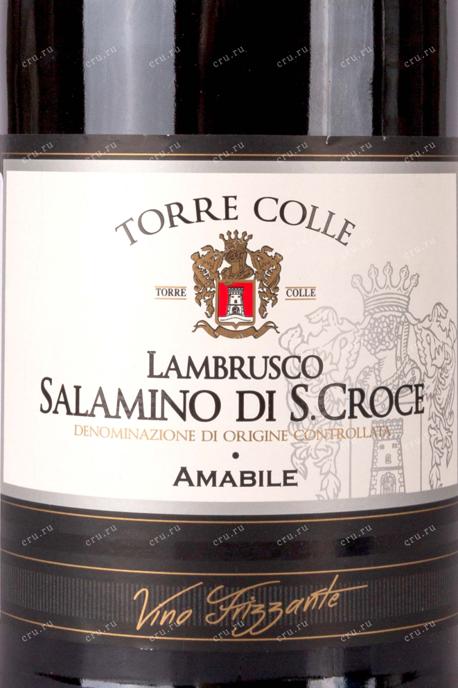 Этикетка Torre Colle Lambrusco Salamino di Santa Croce 0.75 л