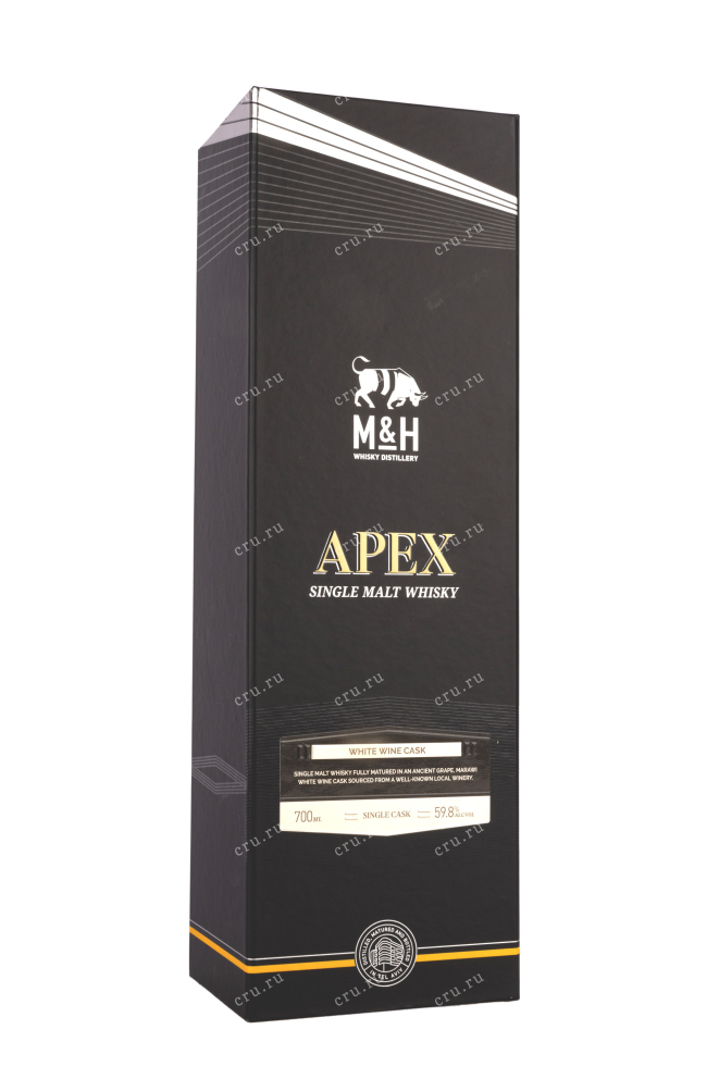 Виски M&H Apex Single Cask White Wine Cask gift box  0.7 л